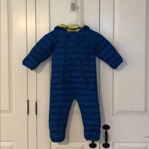 L.L. Bean toddler one piece puffer snowsuit.